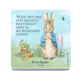 Beatrix Potter Peter Rabbit Very Naughty melamine coaster