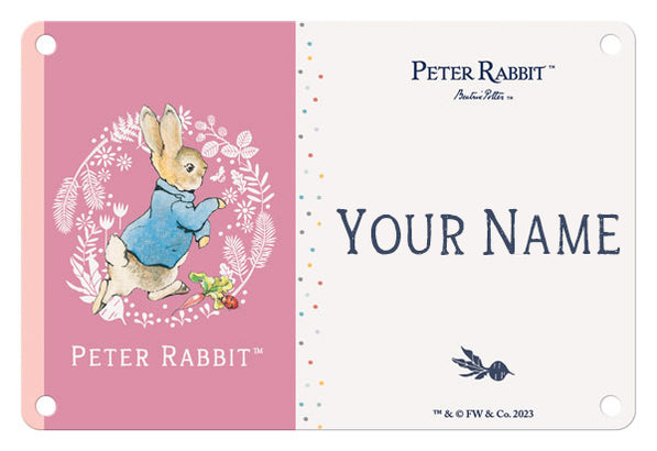 Peter Rabbit - Personalised Name Sign - Pink