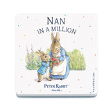 Beatrix Potter Peter Rabbit Nan in a million melamine coaster