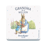 Beatrix Potter Peter Rabbit Grandma in a million melamine coaster