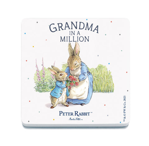Beatrix Potter Peter Rabbit Grandma in a million metal sign