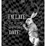 Alice in wonderland I'm Late I'm Late metal wall sign 