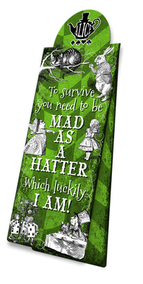 Alice In Wonderland Mad as a Hatter Magnetic Bookmark