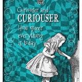 Alice in wonderland Curiouser and Curiouser metal wall sign 