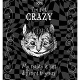 Alice in wonderland I'm not crazy metal wall sign 