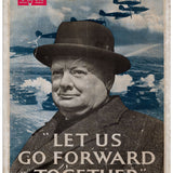 Winston Churchill let us go forward together metal sign