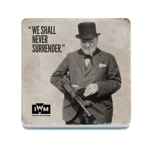 Winston Churchill we shall never surrender fridge magnet