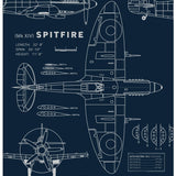 Spitfire -technical metal sign
