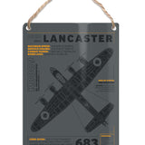 Lancaster Bomber -technical metal dangler