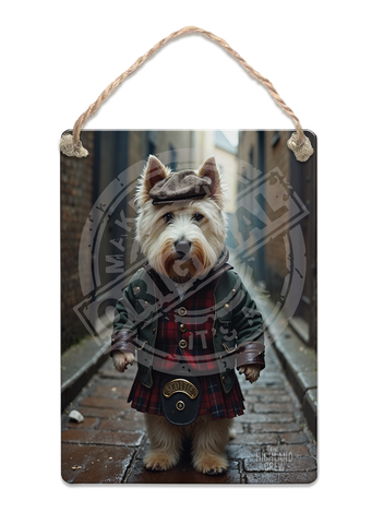 HIGHLAND CREW - Westie Dog Fridge Magnet Metal Signs