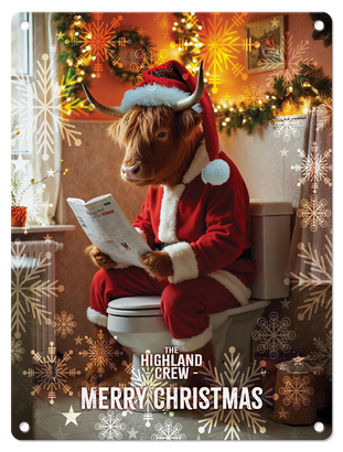 HIGHLAND CREW - Christmas Cow On Toilet