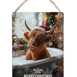 HIGHLAND CREW - Christmas Cow In Bath