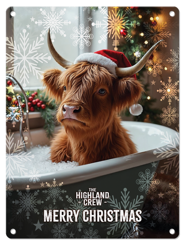 HIGHLAND CREW - Christmas Cow In Bath