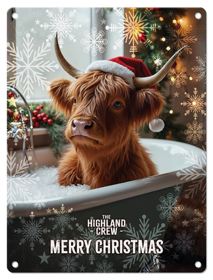 HIGHLAND CREW - Christmas Cow In Bath