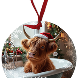 HIGHLAND CREW - Christmas Cow In Bath