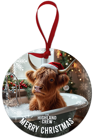 HIGHLAND CREW - Christmas Cow In Bath
