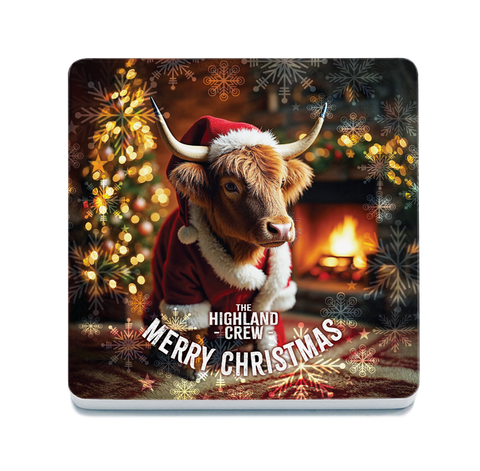 HIGHLAND CREW - Christmas Cow Log Fire