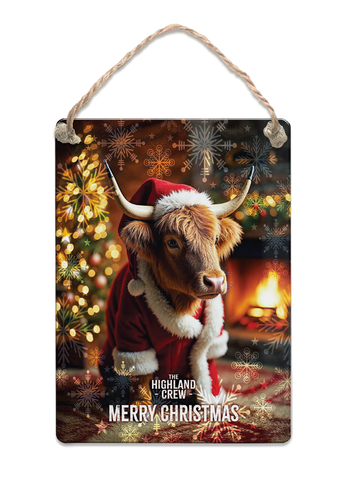 HIGHLAND CREW - Christmas Cow Log Fire
