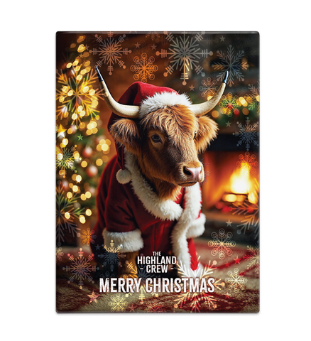 HIGHLAND CREW - Christmas Cow Log Fire