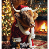 HIGHLAND CREW - Christmas Cow Log Fire