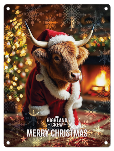 HIGHLAND CREW - Christmas Cow Log Fire