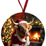 HIGHLAND CREW - Christmas Cow Log Fire
