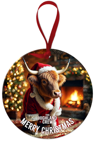 HIGHLAND CREW - Christmas Cow Log Fire