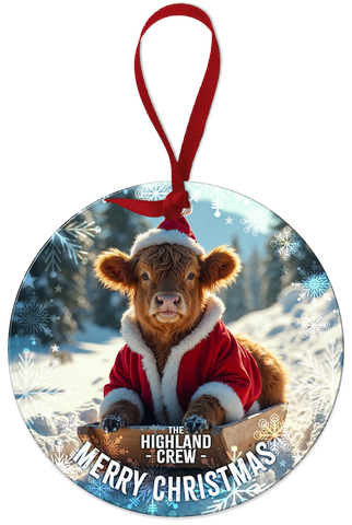 HIGHLAND CREW - Christmas Cow Sledging