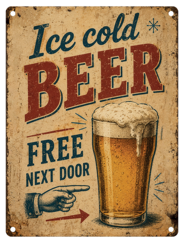 HUMOUR - Ice Cold Beer Free Next Door