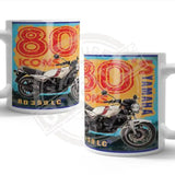 80S Yamaha Rd 350 Mug Metal Signs