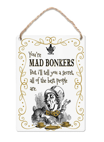 Alice in wonderland You're Mad Bonkers fridge magnet