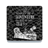 Alice in wonderland adventure or tea first melamine coaster