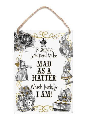 Alice in wonderland Mad as a Hatter fridge magnet