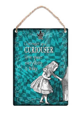 Alice in wonderland Curiouser and Curiouser fridge magnet