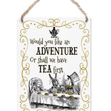 Alice in wonderland Adventure or Tea first metal dangler