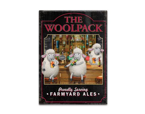 The Woolpack Metal Pub Sign