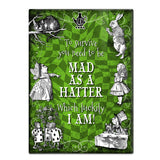 Alice in wonderland Mad as a Hatter fridge magnet