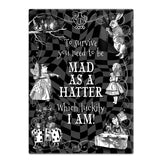 Alice in wonderland Mad as a hatter fridge magnet