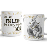 Alice in wonderland I'm late, I'm late mug