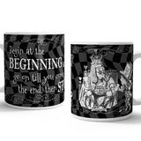 Alice in wonderland Begin at the beginning mug