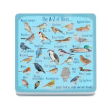 The A-Z of Birds melamine coaster