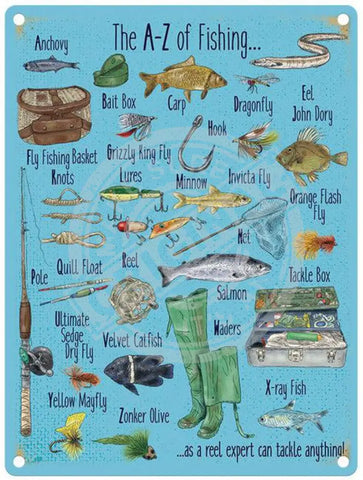 The A-Z of Fishing fridge magnet