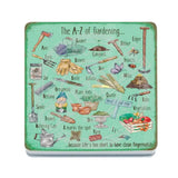 The A-Z of Gardening melamine coaster