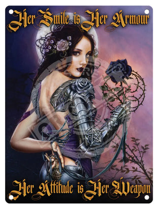 Alchemy - Smile Is Her Armour Metal Signs