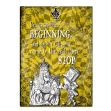 Alice in wonderland Begin at the beginning fridge magnet