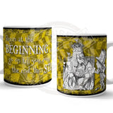 Alice in wonderland Begin at the beginning mug