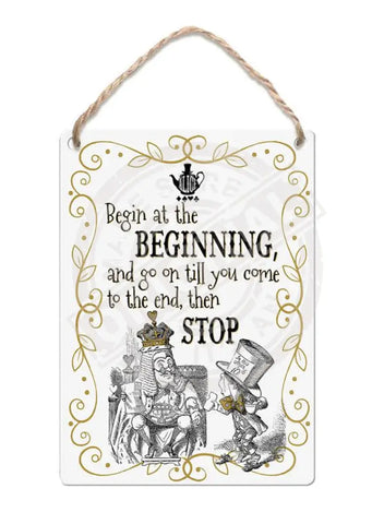 Alice in wonderland Begin at the beginning fridge magnet