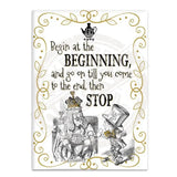 Alice in wonderland Begin at the beginning fridge magnet