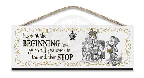 Alice in wonderland Begin at the beginning fridge magnet