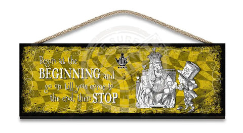 Alice in wonderland Begin at the beginning fridge magnet